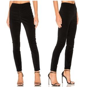 MOTHER high waisted black velvet seamless looker pant size 30